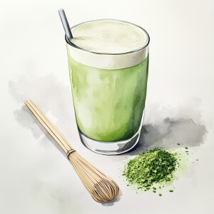 设计一款健康玄米抹茶奶茶