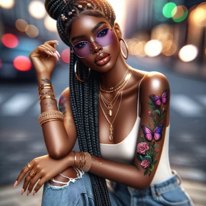 A full body image view captivating digital airbrush oil painting...