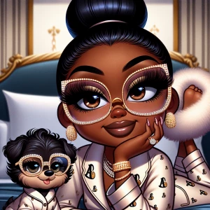 Create an image of a modern African-American, Betty Boop reimagi...