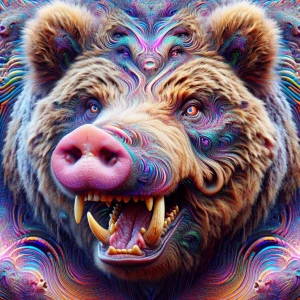 Create a photorealistic 3D representation of a hybrid animal ble...