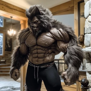 Lycan hairymuscles showing off full body view