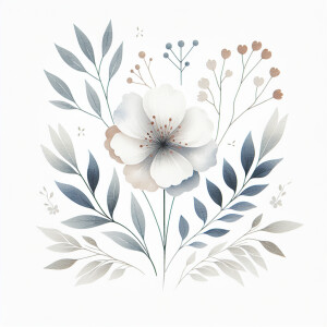Design a watercolor illustration of a flower that embodies a ble...