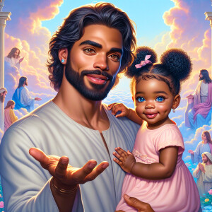 Create a 3D realistic artwork featuring the phrase 'Jesus Saves'...