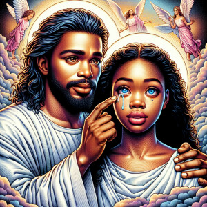 Ensure that the image distinctly represents both African-America...