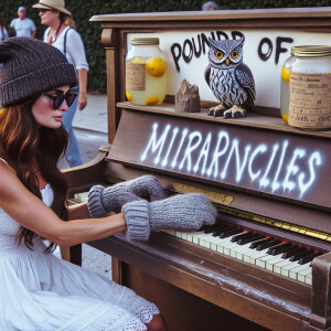 create a grainy color film photograph from 1971 of a beautiful b...