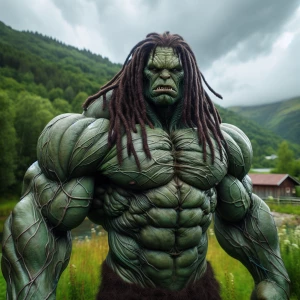 Hulk with dreadlocks