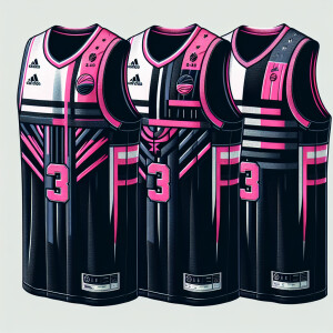 Black and pink basketball jersey