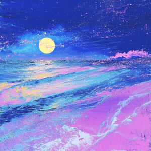 Create an abstract wall art design for Etsy sales, depicting a m...