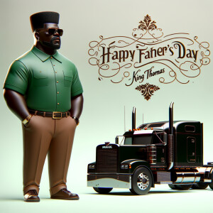 6 foot 7 stocky brown skin male with a faded high top wearing a...