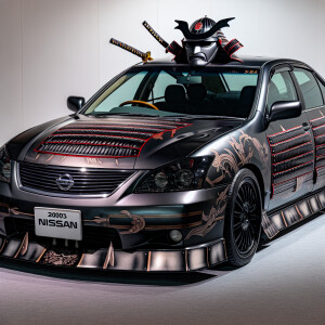 Nissan teana 31 кузов 2003 год в стиле самураев полностью машина