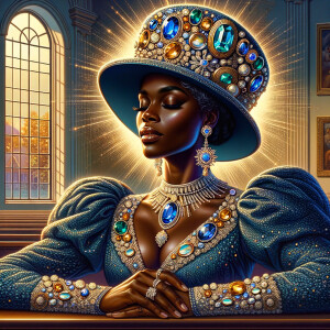 Create an illustration that embodies spirituality and a deep con...