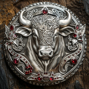 Design a one-of-a-kind sterling silver rodeo buckle showcasing a...