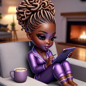 A highly detailed 3-D realistic image of a stunning, light-skinn...