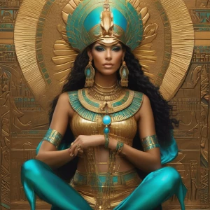 Egyptian Pharaoh Mermaid
A regal woman merging ancient Egyptian...