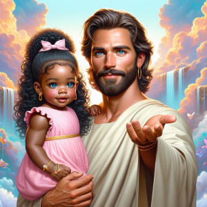 Create a 3D realistic artwork featuring the phrase 'Jesus Saves'...