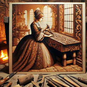 1700’s female in long dress