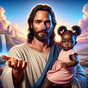 Create a 3D realistic artwork featuring the phrase 'Jesus Saves'...