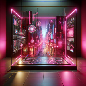 Spanish graphics with pink leds