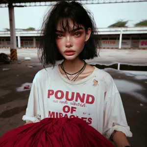 Photograph shot with disposable film camera. Lens flare. Natural...