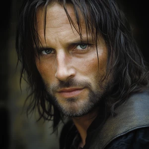 aragorn as played by viggo mortensen in lord of the rings, ghibl...