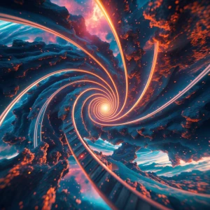 Hyperspatial -- mobius strips,panoramic view