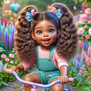 Create a 3-D realistic image of a light-skinned Latino African-A...