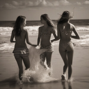 Nude beach middle school trip, girls photo