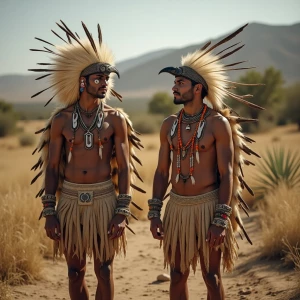 Wii towai tribe  members dressed  as spirit birds