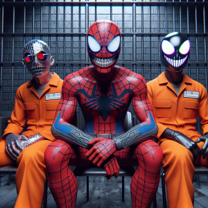 Image is a realistic 3d featuring three fictional characters sea...