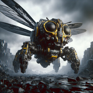 Bumblebee( bumblebee from transformers movie) ,with horror core,...