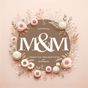 Создай логотип «M&M» с красивым дизайном на нежном фоне с красив...