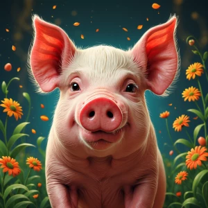 Create me an pig image