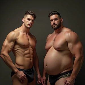 Carloss y Ramón desnufos tienen un cuerpo velludo y musculoso y...