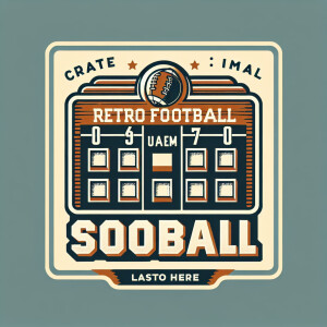 Make a sign that looks like a football scoreboard with no words
