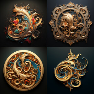 Arabic calligraphy, luxurious