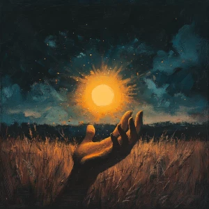 With the sun in my hand
Gonna throw the sun
Way across the land-...