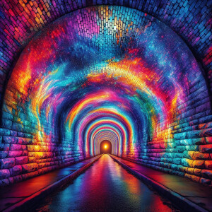 Tunnel with lots of colors