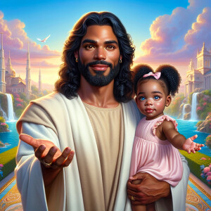 Create a 3D realistic artwork featuring the phrase 'Jesus Saves'...