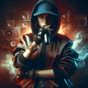 Rap album cover  I remained an echoby dark matter(girl raper)