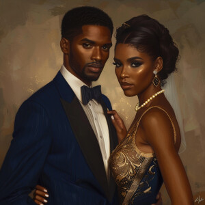 A stunning Hyper Realistic illustration of a Haitian Egyptian co...