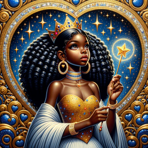 Revise the high-resolution, glossy oil painting in the style of...