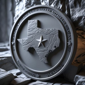 Design a high-contrast grayscale 3d bas relief of the State of T...