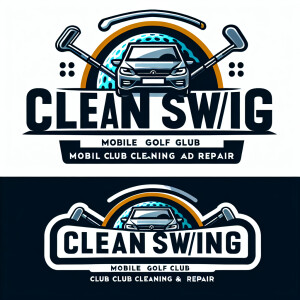 Design a sleek and polished logo for Clean Swing Mobile Golf Clu...