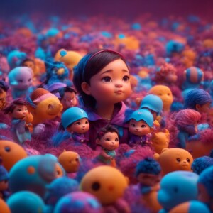 cute Avatar in 3D Pixar style, cute, chubby, without background,...