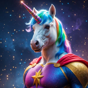 Imaginew a bad ass superhero named unicorn Man. With a majestic rainbow color main and magical powers involving rainbow glitter and and the most amazing physical attributes from the sparkly magic horn to his
Fee