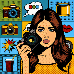 Blogger Alena Lavrentyeva as pop art