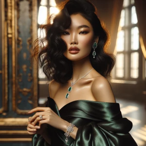 /imagine Create a three-quarter view portrait of an exceptionall...