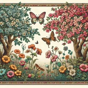 two butterfly in between flower tree imeges postar