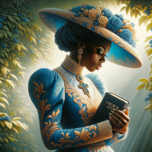 Render an airbrush oil painting of an African American woman wit...
