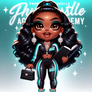 Create a excited full body  hyper-realistic cartoon-style chibi...